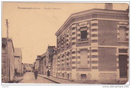 BAZANCOURT (Marne) - Rue du Cimetière - Animation