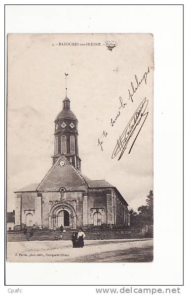 carte 1906 BAZOCHES SUR HOESNE / EGLISE