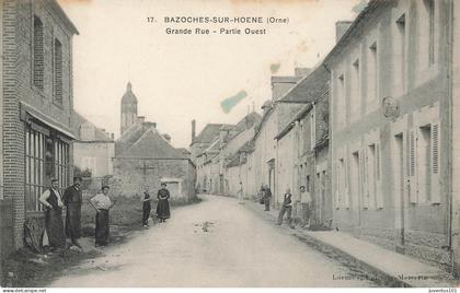 CPA Bazoches sur Hoene-Grande rue-17-Timbre      L3020