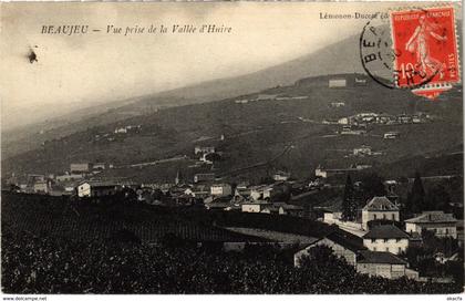 CPA BEAUJEU Vue prise de la Vallée Rhone (102218)