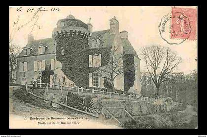 72 - Beaumont sur Sarthe - Château de la Bussonnière aux environs de Beaumont sur Sarthe - Correspondance - Oblitération