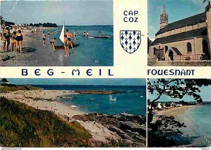 29 - Fouesnant - Beg Meil - Multivues - Blasons - Voir Scans Recto Verso