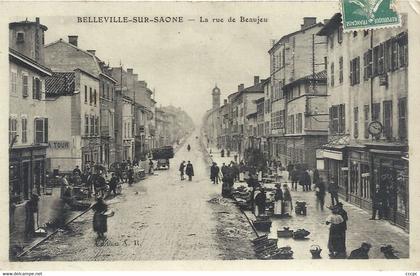 CPA Belleville-sur-Saône La Rue de Beaujeu