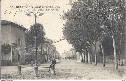 CPA Belleville-sur-Saône Place aux Pailles