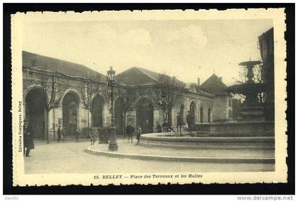 BELLEY - Place des Terreaux et les Halles (Animation)