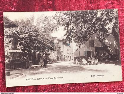 [83] Var  Besse-sur-Issole Place du Pradou  CPA carte Postale -☛ Endoume Marseille France 1920...timbre Pasteur