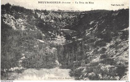 Carte Postale  ANCIENNE de  BEUVRAIGNES - Trou de mine