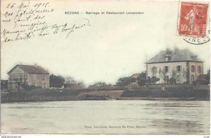 CPA Bezons Barrage et Restaurant Levanneur