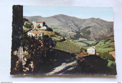 Cpm, le mont Baïgoura, vu de l'église de Bidarray, Pyrénées atlantiques 64