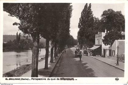 CPSM Boulogne Perspective du quai Billancourt