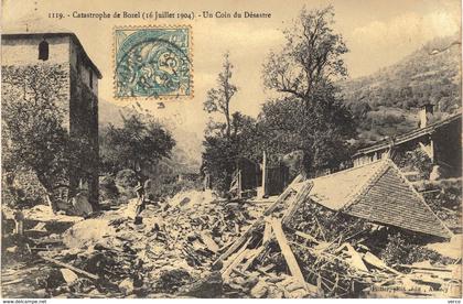 Carte  Postale  ancienne de  BOZEL - Catastrophe du 16 juillet 1904