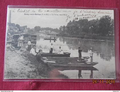 CPA - Bray-sur-Seine - La Seine, vue d'Aval