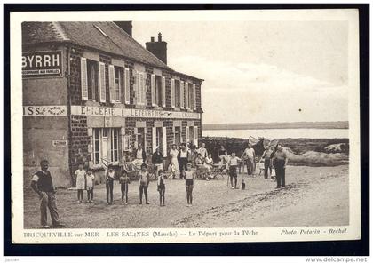 cpa du 50 Bricqueville sur Mer - Les Salines -- le départ pour la Pêche       - Bréhal AO19