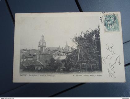 Cpa  BRIEY Le beffroi de l'Horloge.1905 - carte précurseur -