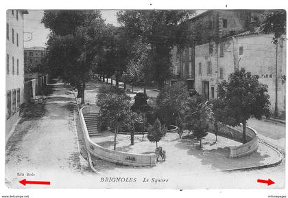 83 VAR Le Square de BRIGNOLES + cachet 23ème Bataillon Chasseurs Alpins