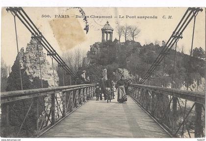 Paris - Buttes Chaumont - Le Pont suspendu