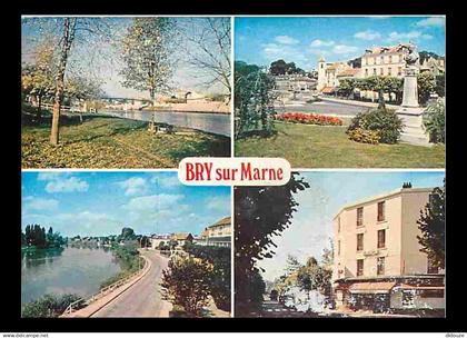 94 - Bry sur Marne - Multivues - Etat taches à l'avant - Flamme Postale de Bry sur Marne - CPM - Voir Scans Recto-Verso