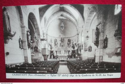 66 Cabestany Eglise X° Siècle Siège de la Confrérie N-D des Anges vue intérieur sans Editeur