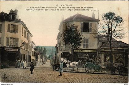 CPA Cachan Rue Guichard Place Gambetta (1391527)