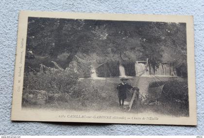 Cpa 1940, Cadillac sur Garonne, chutes de l'Oeuille, Gironde 33