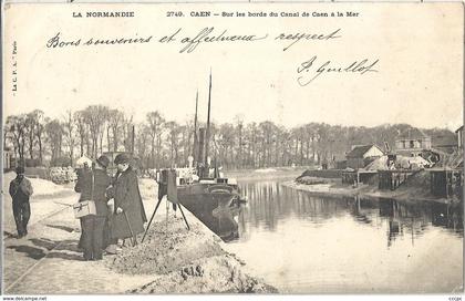 CPA Caen Sur les Bords du Canal de Caen à la Mer