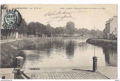 La Normandie - Caen - Vue sur le Canal de Caen à la Mer