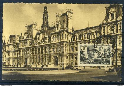 Paris 1948 Carte postale 100% Animation, utilisé avec cachet, hôtel de ville