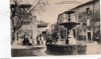 CAPESTANG FONTAINE MONUMENTALE ET RUE GIGIRY