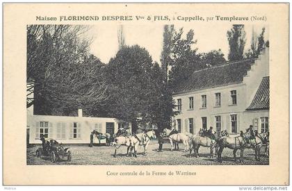 CAPPELLE par TEMPLEUVE - Maison Florimond Desprez Vve & fils; cour centrale de la ferme de Wattines.