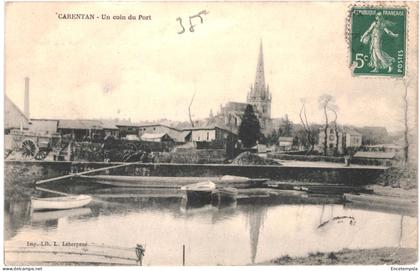 CPA Carte Postale France Carentan Un coin du Port  VM77574