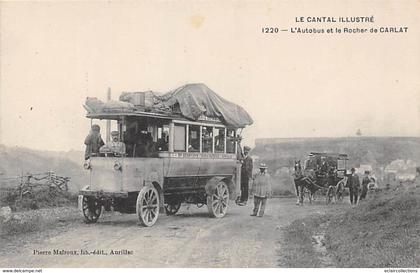 Carlat    15   l'Autobus et le rocher de carlat        (voir scan)