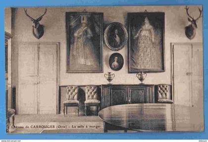 61 - Carrouges - Château - La Salle à Manger - Carte Vierge