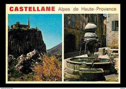 04 - Castellane - Multivues - Fontaine - Flamme Postale de Castellane - CPM - Voir Scans Recto-Verso