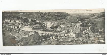 CAYLUS (TARN ET GARONNE) 545 CARTE DOUBLE VUE PANORAMIQUE COTE SUD OUEST 1909