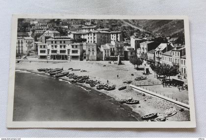 Cpsm 1949, Cerbere, la plage, Pyrénées orientales 66