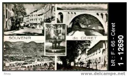 66 Céret - SOUVENIR de CERET - multi vue - multi vue fontaine - cpsm -  /  D66D  K66049K  C66049C