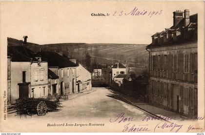 CPA Chablis - Boulevard Jean-Jacques-Rousseau FRANCE (960652)