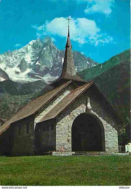 74 - Chamonix - Mont-Blanc - La Chapelle des Praz - L'Aiguille Verte - Les Drus - CPM - Voir Scans Recto-Verso