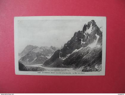 Carte   Chamonix Mont Blanc  La Mer de Glace