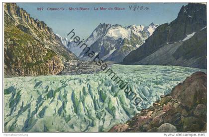 Chamonix - Mont Blanc - La Mer de Glace gel. 1925