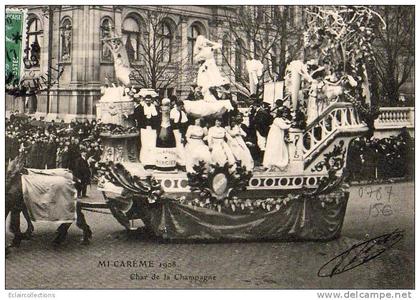 Champagne Ardenne   Mi-Carême de Paris 1908   Char de la  Champagne