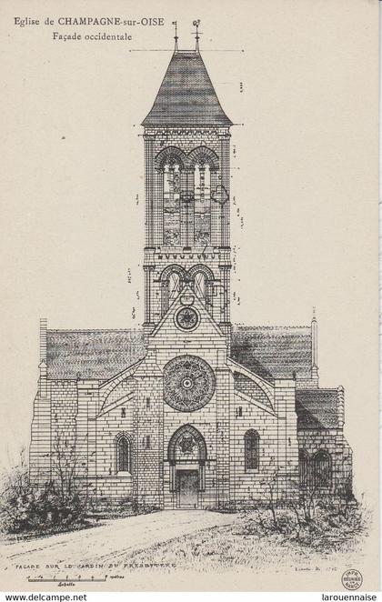 95 - CHAMPAGNE SUR OISE - Eglise de Champagne sur Oise Façade occidentale