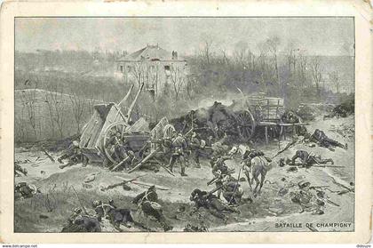 94 - Champigny sur Marne - Bataille de Champigny 1870-71 - Art Dessin - Histoire - Militaria - CPA - Etat arrachée sur l