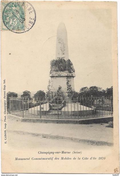 Champigny-sur-Marne - Monument Commémoratif des Mobiles de la Côte d'Or 1870