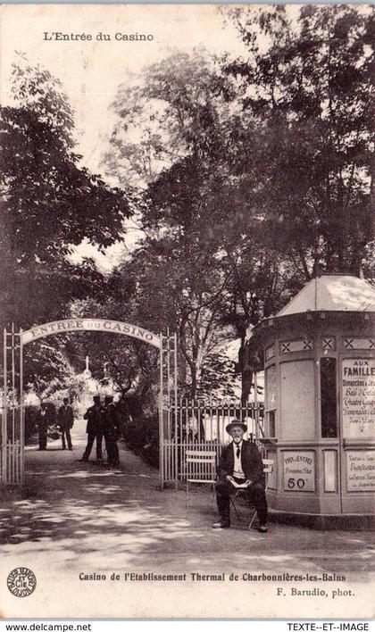 69 CHARBONNIERE LES BAINS - casino de l'établissement thermal