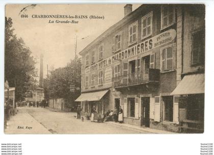 CHARBONNIERE LES BAINS la grande rue le grand hôtel