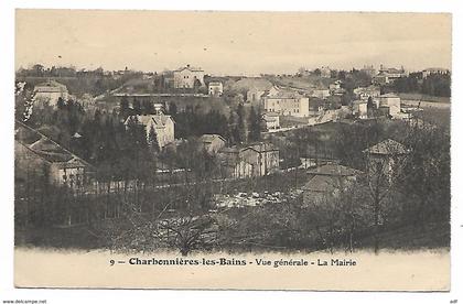 CPA CHARBONNIERES CHARBONNIERE LES BAINS, VUE GENERALE, LA MAIRIE, RHONE 69