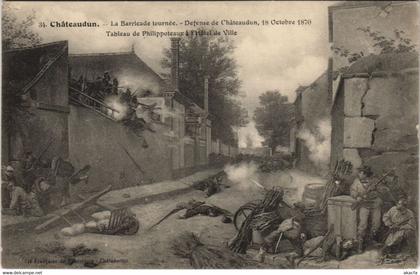 CPA CHATEAUDUN - La Barricade tournée - Defense de CHATEAUDUN (131538)