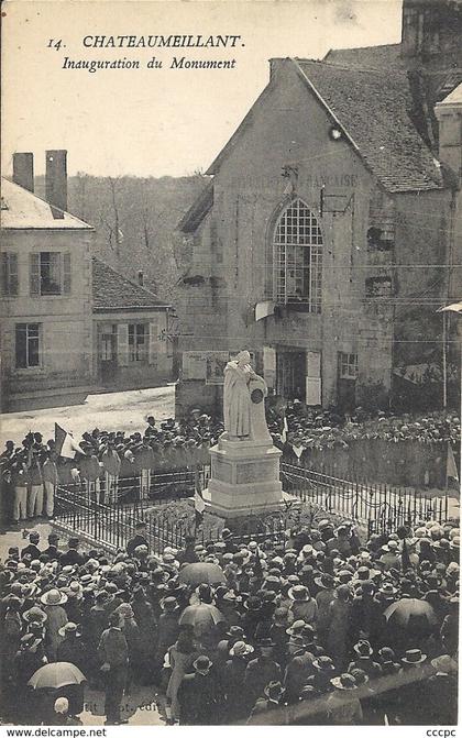 CPA Châteaumeillant Inauguration du Monument