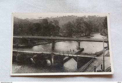 Cpsm 1947, Châteauneuf du Faou, vieux pont du roi et pont Victor le Guern, Finistère 29